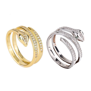 Stylish Adjustable Snake Rings Trendy Snake Wrap Rings Accessory Suitable For Gifting To Friend Or Loved Ones