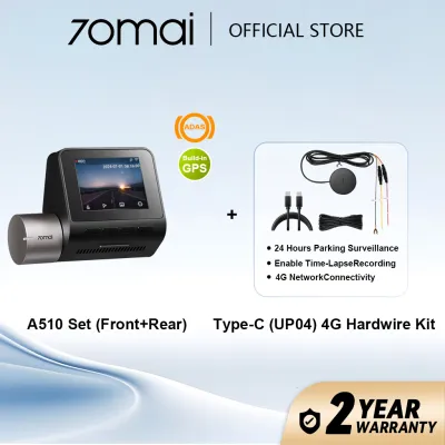 70mai A510 Dash Cam 3K 1944P HDR with GPS ADAS 140° Night Vision 24 Hours Parking Monitor APP Control