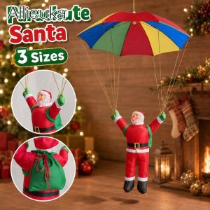 Christmas Parachute Santa Claus Hanging Ornament Cloth Doll Home Tree Fireplace Party Decor