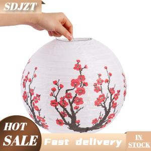SDJZT 30cm hoa mận tròn giấy đèn lồng bóng râm Trung Quốc phong cách phương Đông ánh sáng