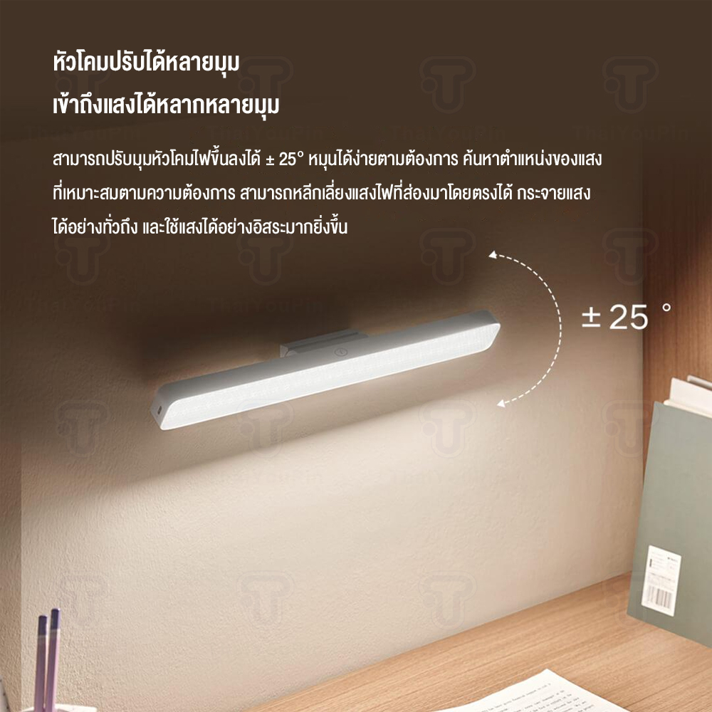 โคมไฟตั้งโต๊ะ Xiaomi Mijia Magnetic Reading Lamp Desk Lamp โคมไฟอ่านหนังสือ โคมไฟอ่านหนังสือแบบแม่เหล็ก สามารถเอียงปรับมุมแสงได้  LED light