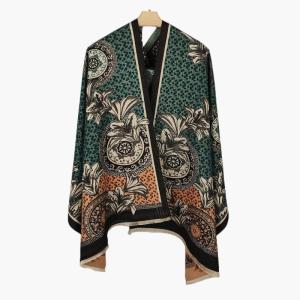 fv88 - Syal Leher Batik Wanita Korea Scarf Winter Import Cashmere Premium Musim Dingin Uk 185x165cm