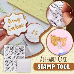 🔥Orfila Alphabet Letter Cake Stamp Tool Calligraphy Handwriting Embosser Stamp Fondant Baking Tool COD