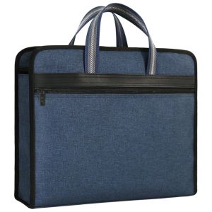 GIORGIONE Waterproof A4 File Bag Multiple Compartments Large Capacity Canvas Briefcase Durable with Handle Document Storage Bag School/Work Supplies