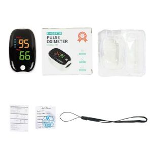 COD Medical Oximeter with LED Digital Display for Kids Fingertip Pulse Oximeter Strap Collector Blood Oxygen Saturation Monitor