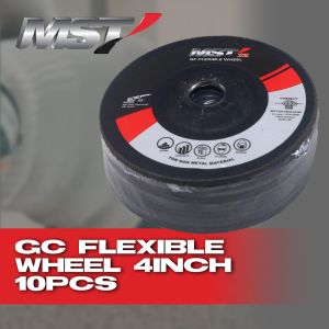 MST Batu Gerinda Poles Fleksibel 4inch 10pcs 1set Batu Alam Beton Kaca Stainless GC60 GC Flexible Depressed Center Wheel 100x25x16mm