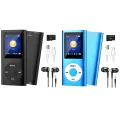 MP3 Player with Bluetooth 5.0, Music Player with 32GB TF Card,FM,Earphone, Portable HiFi Music Player. 