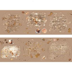Vintage Coffee Stain Sticker PET Sticker 6cm Background Decorative Tape Scrapbooking Tape for Notebook Journal Planner