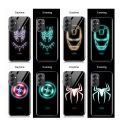 เคส Hontinga สำหรับ Samsung Galaxy A14เคส5G 4G เคสโทรศัพท์ Marvel เรืองแสงสำหรับเด็กผู้ชายซูเปอร์ฮีโร่สำหรับผู้ชายกัปตันอเมริกา Sarung Ironman เรืองแสงในที่มืดหลังกระจกเคสโทรศัพท์เคสแข็ง. 