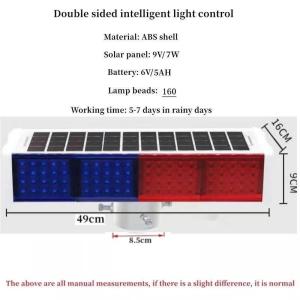 Traffic light signal integrated solar flash split strong light flashing road warning light