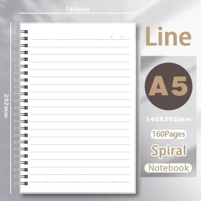 Spring Notebook Grid/Blank/Line/Dot Double Spring Notepad School Supplies Coil Notebooks A6/A5/B5/A4