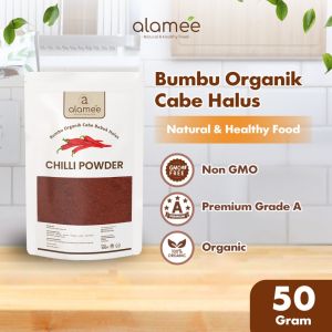 ALAMEE Cabe Bubuk Halus Bumbu Dapur Organik Chilli Powder Chili Cabai Asli Tanpa Campuran 50 Gram