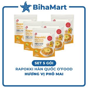 [SET 5 GÓI] - O’FOOD - Rapokki Hàn Quốc O’food hương vị Phô Mai Tokbokki OFood Bánh gạo OFood Hàn Quốc (146g/gói)