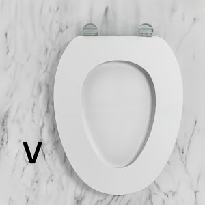 1pc Durable Round Toilet Seat with Soft Close - Easy Install Never Loosen Quick Release Comfortable Plastic Seat for Home and Bathroom Use Toilet Accessories Household Convenience Smooth Surface Nonslip Grip