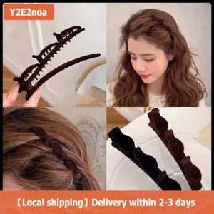 【Local shipping】 Flocked Bangs Hair Clip Headwear Duckbill Hair Claws Barrettes Vintage Hair Clips Hairgrip Braided Fashion Hairpins Hair Accessories Headwear