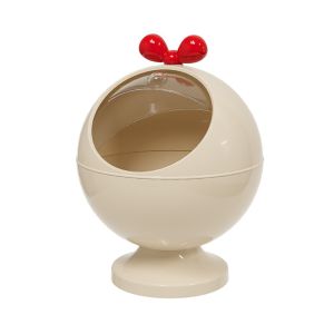 ST78FXHTC Round Snack Box Plastic with Lid Fruit Tray  Multifunctional Candy Storage Bowl Home