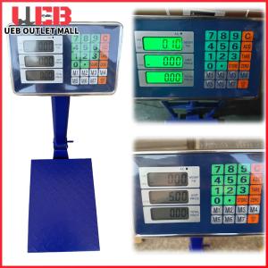 UEB Digital Floor Heavy Duty Folding Scales LCD Display Electronic Computing Platform Scales for Parcel Luggage Weighing