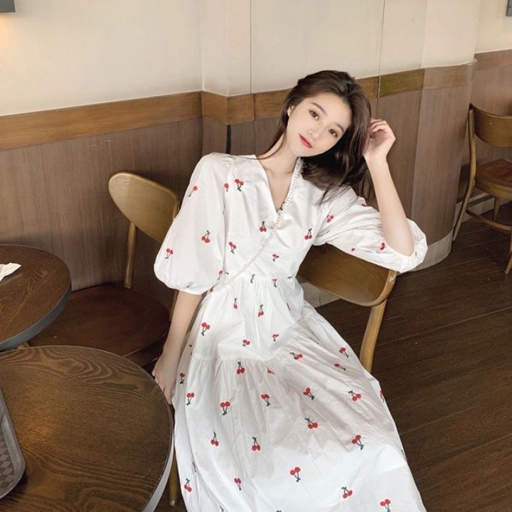 9042# 2024 Maternity Dress Summer Short Sleeves V Neck Embroidery Midi Dress  Large Size Pregnancy Loose Fashion New Arrived Dresses Pregnant Woman Dress  Mom | Lazada