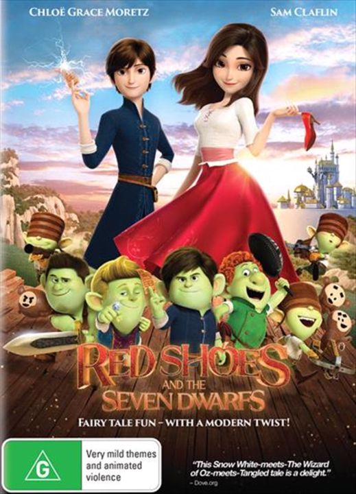 DVD English Cartoon Movie Red Shoes and The Seven Dwarfs