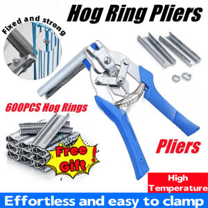 Hog Ring Plier 600pcs M Clips Staples Chicken Mesh Cage Wire Fencing Ring Plier Poultry Cage