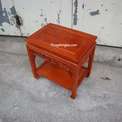 Đôn chữ nhật chiện màu giả cổ phòng khách gỗ lim cao 50607080cm