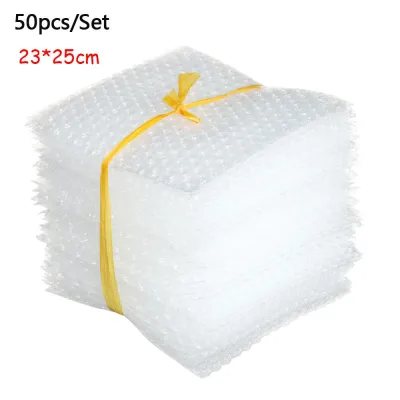 GAN 50pcs 7 Sizes Cushioning Covers Envelope Protective Wrap Shockproof Package White Bubble Bag Foam Packing Bags