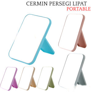 Cermin Lipat Persegi Portable Kaca Rias Make Up Cermin Meja Duduk Termurah Terbaru Promo