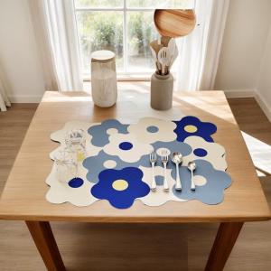 GG แผ่นรองจานทำแห้งเร็วแผ่นยางรองจานลายดอกไม้แผ่นระบายน้ำสำหรับภาชนะในห้องครัวแผ่นระบายน้ำดูดซับได้ดีเยี่ยม