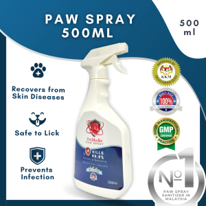 PetMedic Paw Spray Pet Antiseptic Sanitizer for Pet Skin and Wound Recovery Cat & Dog 500ML