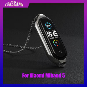 VUAERANG Suitable for Xiaomi Mi Band 3/4/5/6/7 Pendant Metal Double Hole Water Drop Pendant Stainless Steel Necklace Wristband Hanging Neck Decoration for Miband 7 Miband 3 4 5 6