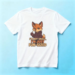 Cute Hooded Angry Fox Cartoon Letter Graphic Tee Men Cotton Crew Shirt Backyard Leisure Daily Lightweight Casual Wear
