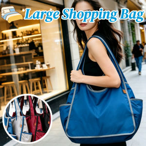 Lightweight Foldable Shopping Bag Eco-Friendly Large Shoulder Bag Daily Handbag with Multiple Colors