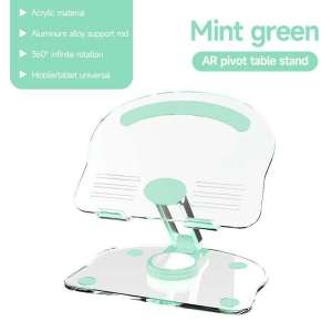 ✅100% Original AMZ Foldable Non-Slip Tablet Stand Desktop Transparent Acrylic 360° Rotation Stand Holder