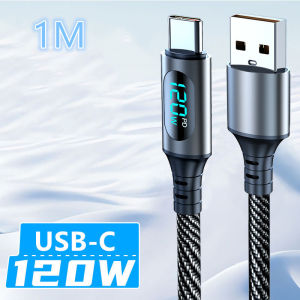 สายชาร์จ Type C TO Type C TO Type C 100W จอแสดงผล PD ที่ชาร์จ USB C TO USB C สายโปร่งใสสำหรับ Xiaomi MacBook Apple Huawei Honor OPPO VIVO Samsung