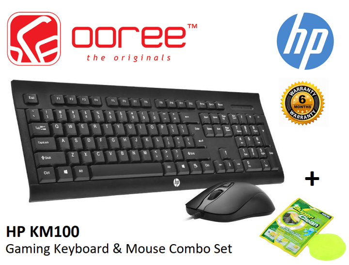 HP KM100 KEYBOARD AND MOUSE COMBO WIRED USB OFFICE DESKTOP KEYBOARD