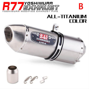 51mm universal motorcycle yoshimura r77 modified exhaust  db killer silencer for honda pcx 125 150 c650gt tmx530 cb500 well