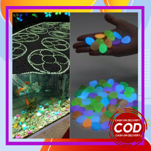 PEBBLES STONE Batu Hias Aquarium Menyala isi 10 Batu Hias Kolam Batu Hias Taman Glow In The Dark