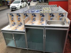 Rak Kompor Wastafel 4 Pintu Alumunium