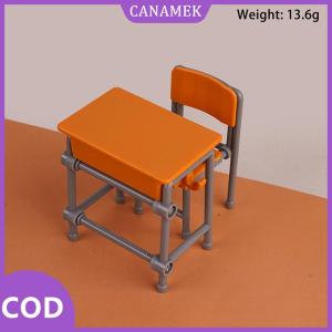 CANAMEK✨ 1 Bộ 1:12 Dollhouse phụ kiện thu nhỏ bàn ghế mô hình Lớp Học trang trí đồ chơi thực phẩm Bộ đồ ăn trang trí