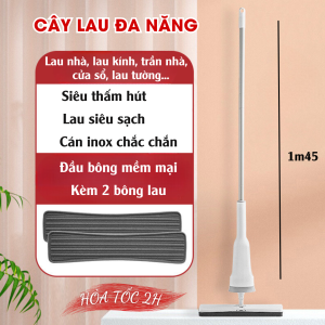 Cây Lau Nhà Dạng Mút Xốp Siêu Thấm Hút Thiết Kế Vắt Nước Thông Minh - Chổi lau nhà công nghệ Nhật Bản