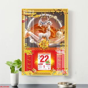 Lịch Treo Tường Có Đồng Hồ 2025 Nhiều Mẫu Mới quản lý ngày và thời gian ( TẶNG BLOC LỊCH )