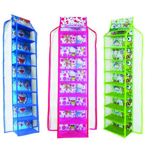 Rak Sepatu Gantung Karakter 9 Tingkat Resleting - Karakter-Vegasus Store (COD)