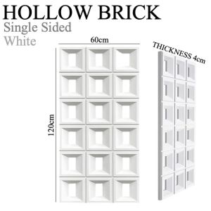 Hollow Brick 3D Wall Panels Polyurethane Cement Component Hollow Brick PU Wall Texture Partition Divider