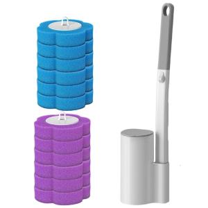 ชุดแปรงห้องน้ำติดผนังเพื่อการทำความสะอาดและประหยัดพื้นที่ในห้องน้ำอย่างมีประสิทธิภาพตัวยึดติดผนัง