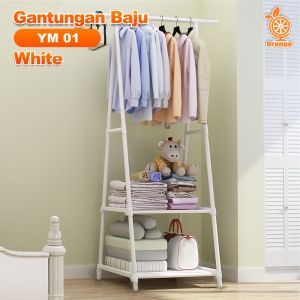 Rak Baju Pakaian Triangle Stand Hanger Serbaguna Storage Model Roda Gantung Segitiga Standing Lemari Tanpa Kain Aksesoris Perlengkapan Kamar Tidur