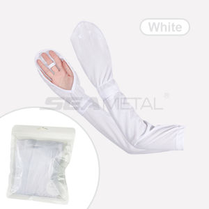 SEAMETAL 1 Pair Sun Protection Ice Silk Sleeve Gloves Summer Driving Anti-UV Loose Breathable Protective Sleeve