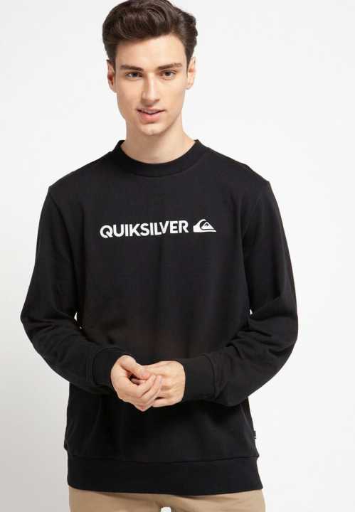 JAKET SWEATER QUIKSILVER HITAM Jaket Casual Fleece Jaket Crew Neck