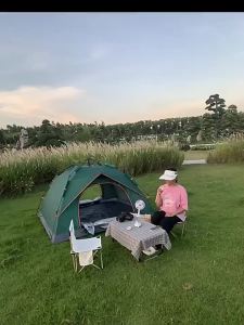 Camping Tent 3-4 Person Automatic Tent for Camping Double Layer Waterproof