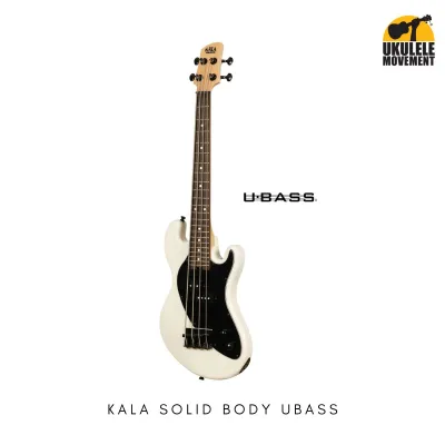 Kala Solid Body 4-String Sweet Cream Fretted Ukulele BASS (UBASS-SB-CR-FS)