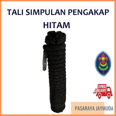 Tali Simpulan Putih/hitam Pengakap / Tali Ikatan Putih/Hitam / Scout Rope White/Black Accessories Kokurikulum Sekolah Tali Latihan